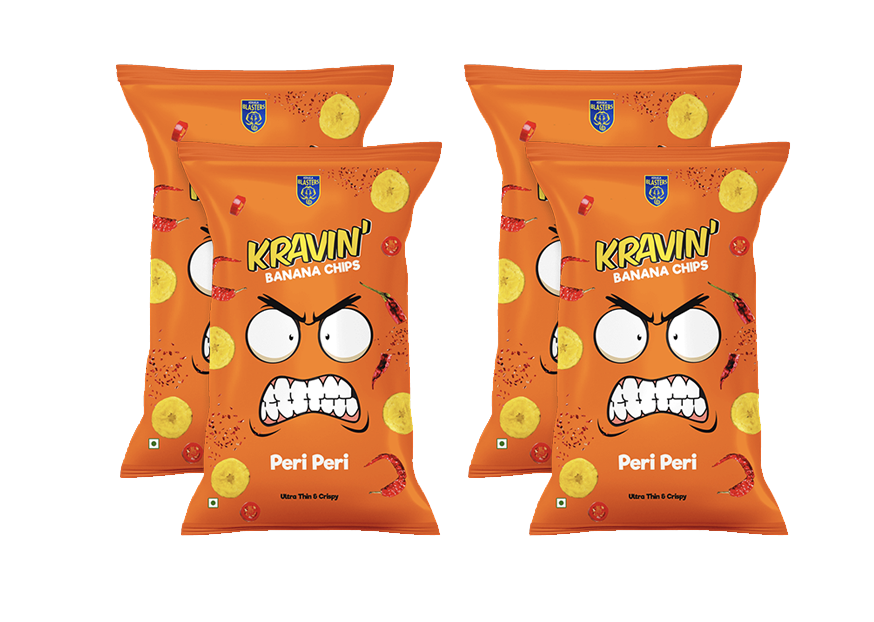Peri Peri Chips (Pack of 4 - 100gm Each)