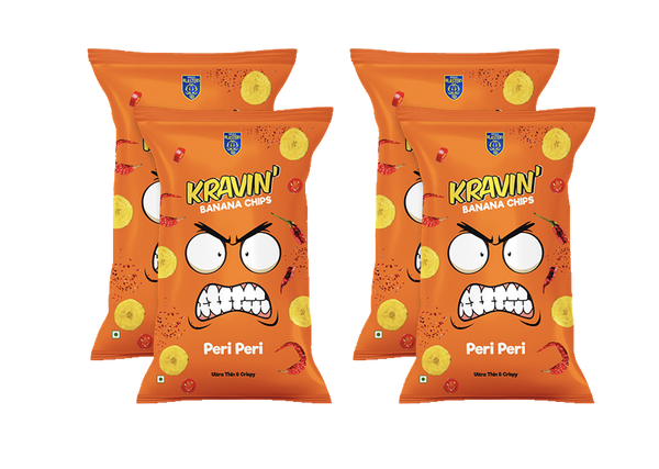 Peri Peri Chips (Pack of 4 - 100gm Each)