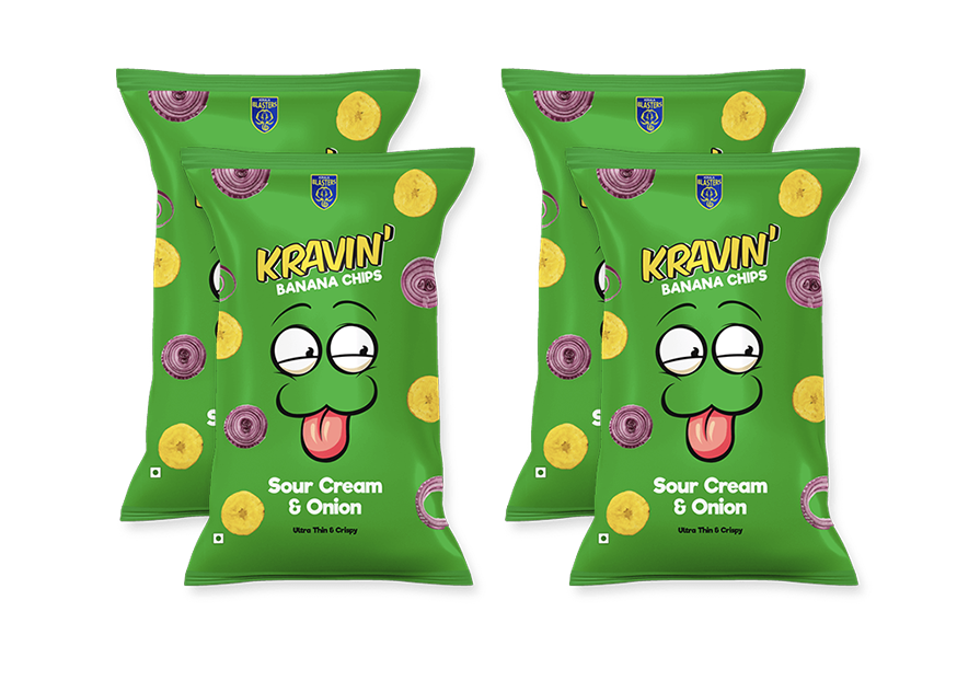 Sour Cream & Onion (Pack of 4 - 100gm Each)